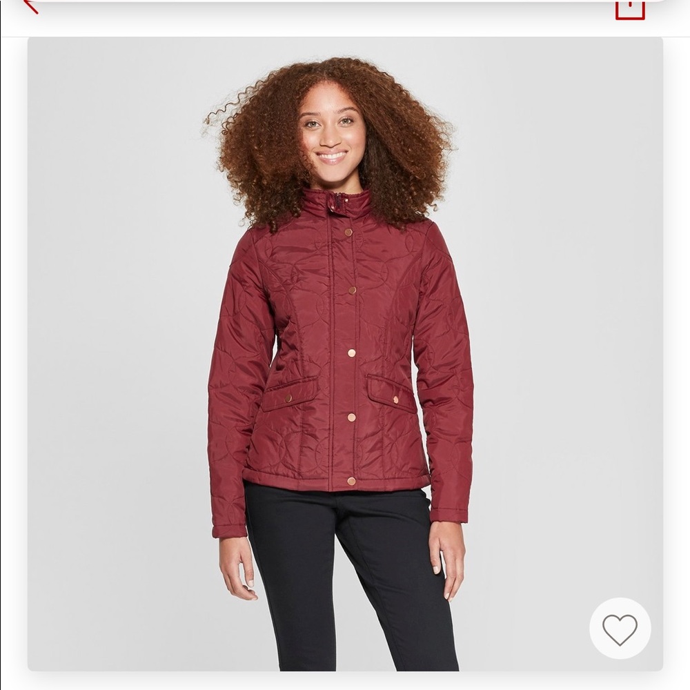Maroon quilted jacket